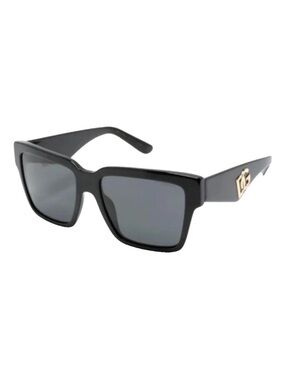 Dolce & Gabbana Rectangular Frame Tinted
Sunglasses Black Gold